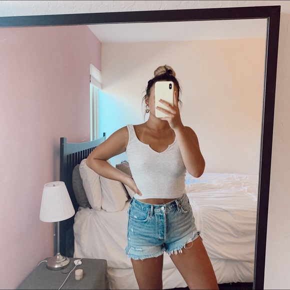 Brandy Melville Tops - Brandy Melville Baby grey tank